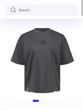 Real Madrid Vintage Oversized Crew Neck T-Shirt - Charcoal Large